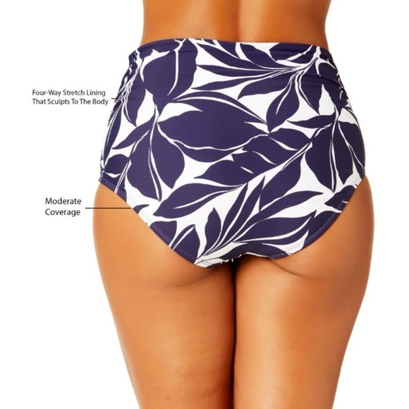 NWT Anne Cole Convertible bottoms Navy Print - Picture 4 of 8